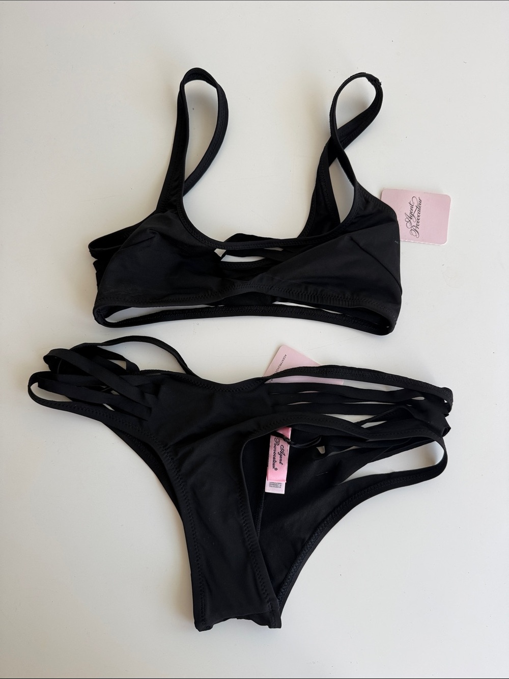 Agent Provocateur Black Strappy Women's Bikini Set